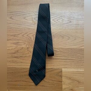 Christian Dior Black Tie with Red Stripes